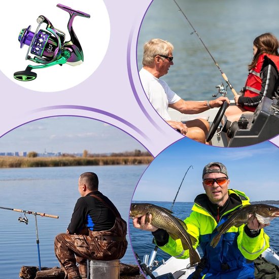 Zoutwater Vis Molen - Metalen Spinreel - Kust Visserij - Schokbestendig Aluminium - SD2000 - Zilver — afbeelding 3
