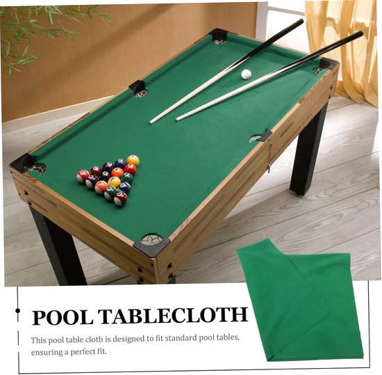 Biljarttafelkleed - Pooltafel vilt - Speelervaring verbeteren - Dubbelzijdig ontwerp - 155 x 112 cm - Groen — afbeelding 2