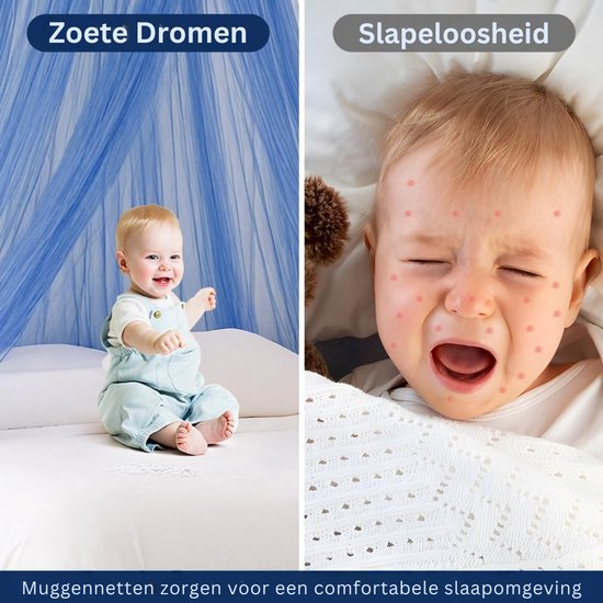 NBAP® Klamboe 1 Persoons - Muggennet - Muskietennet Baby - Blauw — afbeelding 5