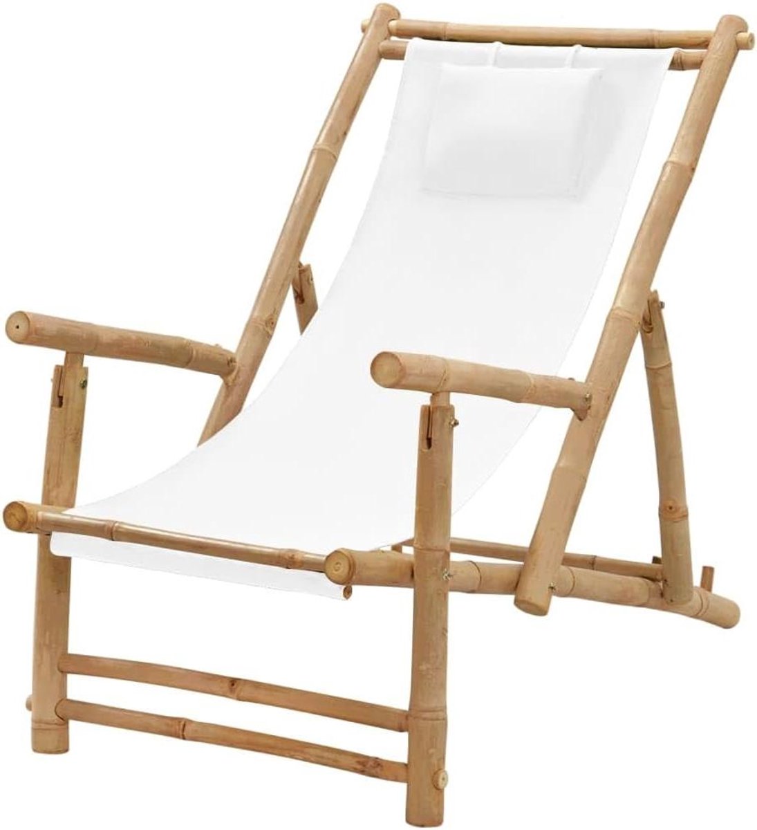 Opvouwbare ligstoel - Strandstoel Tuinstoel - Ontspannen in de tuin - Verstelbare rugleuning - 60 x 106 x 90 cm