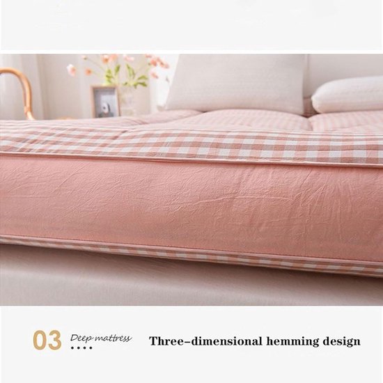 Japanse Futonmatras - Opvouwbaar Matras - Comfortabel Slapen - Extra Dikke Vulling - 180 x 200 cm - Grijs — afbeelding 3