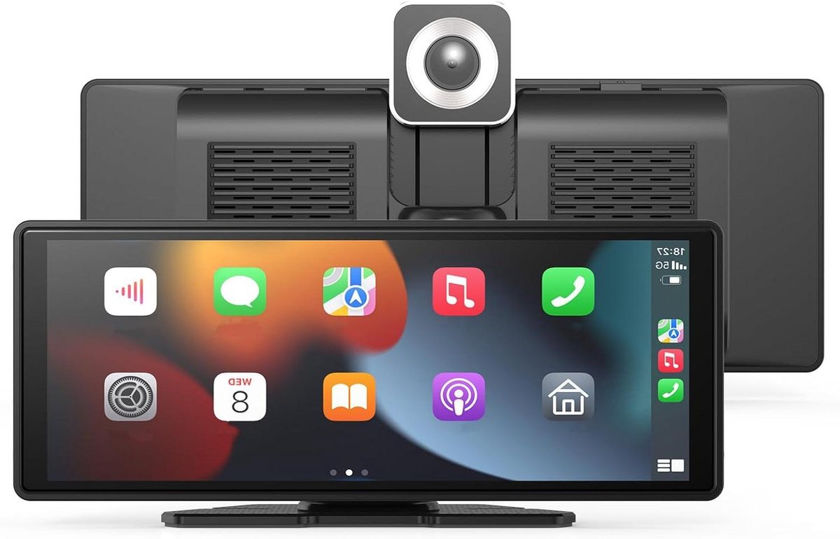 Autoradio Scherm - Auto Multimedia - Veiliger Rijden - Draadloze Smartphone Integratie - 1026 inch - Zwart