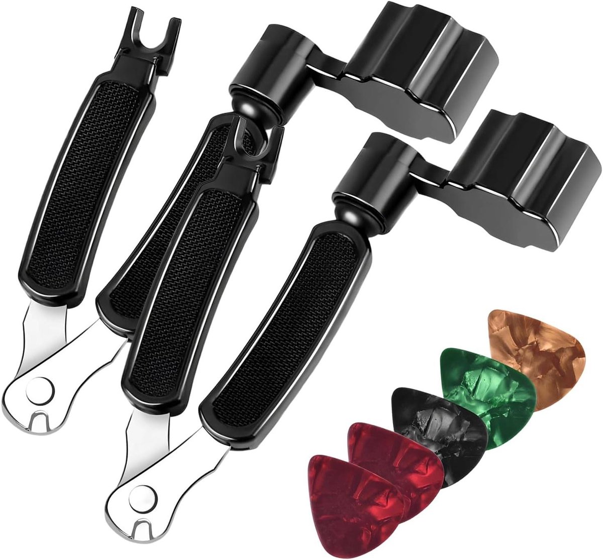 Gitaar Snaarwinder - Tuning Trekker - Snaaronderhoud - Ergonomisch Ontwerp - 2 stuks - Zwart