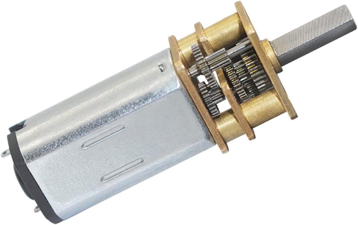 Kleine Elektrische Motor - Miniatuur Versnellingsbak - Hobby Projecten - Hoog Koppel - 6V 26 RPM - Metaal