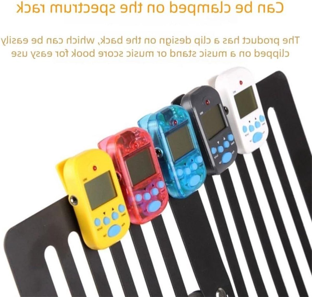 Digitale Metronoom - Tempo Trainer - Muziek Oefenen - Clip-on Ontwerp - 30-280 BPM - Wit