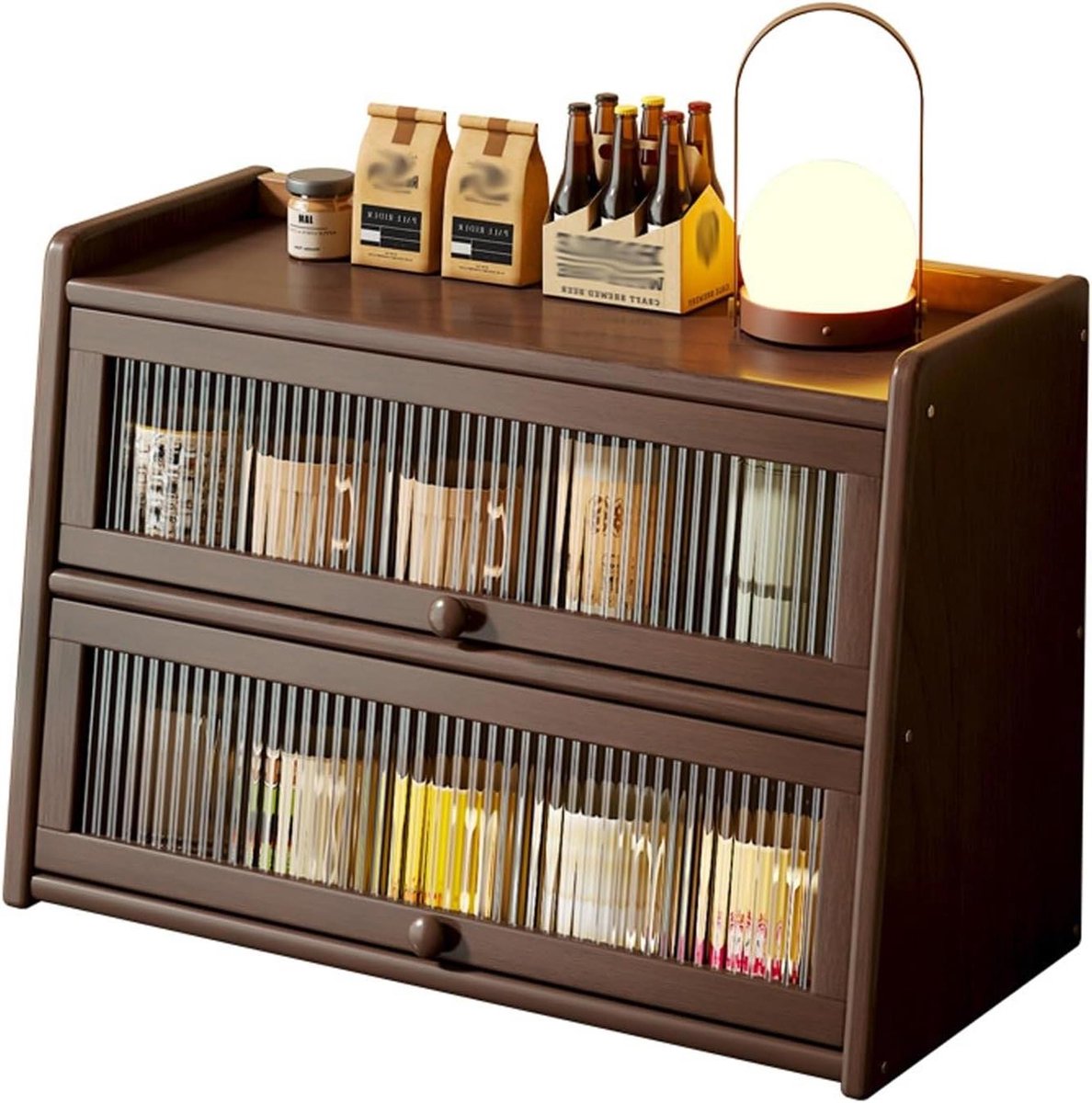 Keukenplank Organizer - Opbergkast - Bureau Opruimen - Opklapdeur Ontwerp - 157x13 Inch - Wit