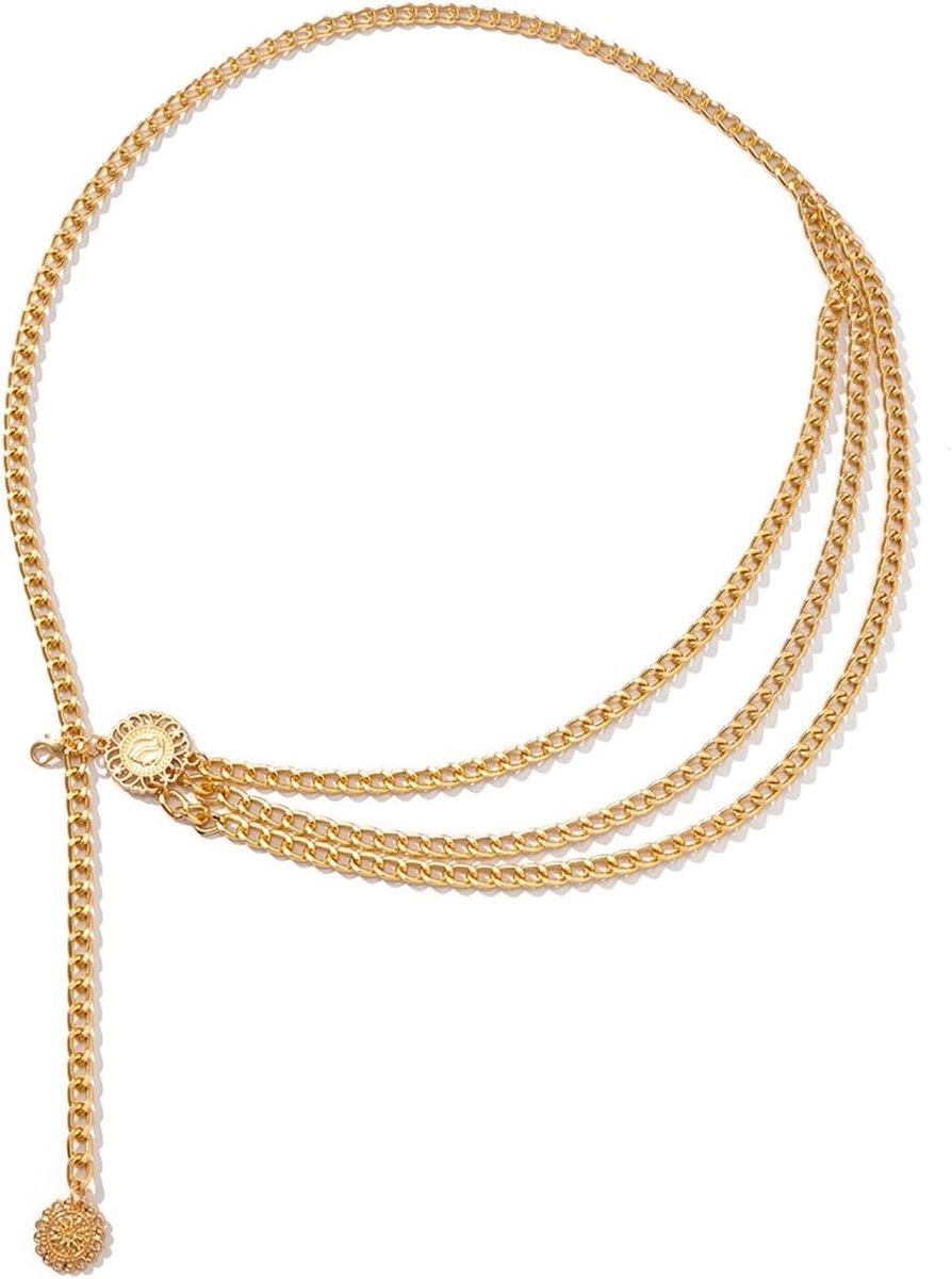 Verstelbare Gouden Kettingriem voor Dames - Sieraden Riem voor Jeans en Jurken, Perfecte Taille Accessoire