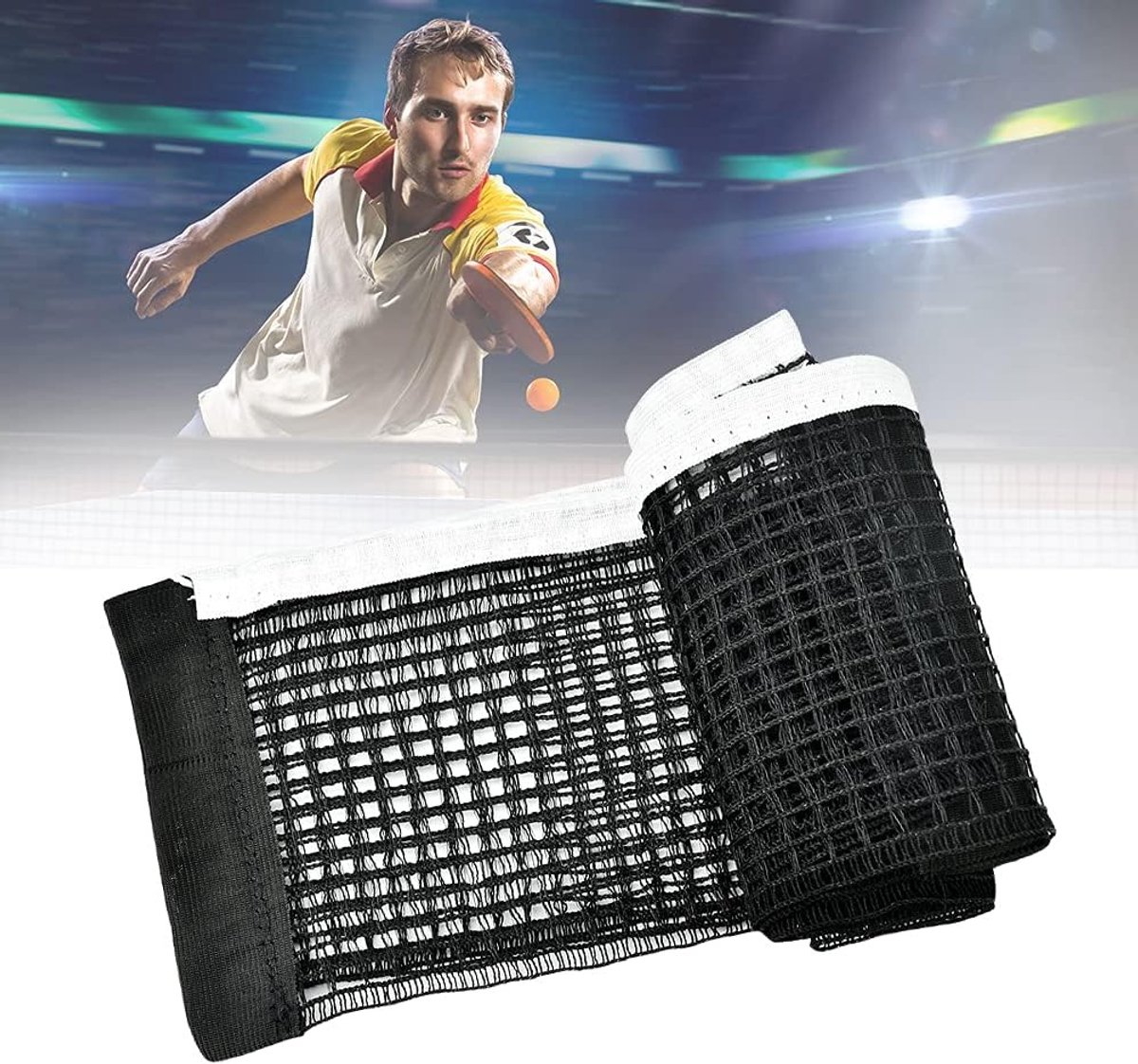 Vervangend tafeltennisnet set van 2 - Opvouwbaar en draagbaar net voor tafeltennis, ideaal voor wedstrijden en gebruik op bureau of eettafel