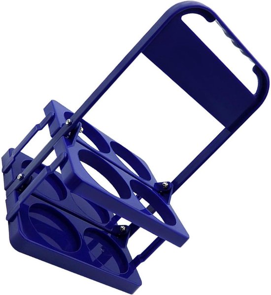 Opvouwbare Bidonhouder - Drinkhouder Draagbaar - Sport Teams - Ruimte voor Vier Flessen - 32x19x18cm - Blauw — afbeelding 3