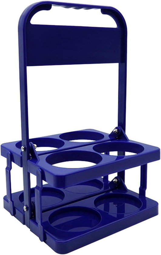 Opvouwbare Bidonhouder - Drinkhouder Draagbaar - Sport Teams - Ruimte voor Vier Flessen - 32x19x18cm - Blauw — afbeelding 4