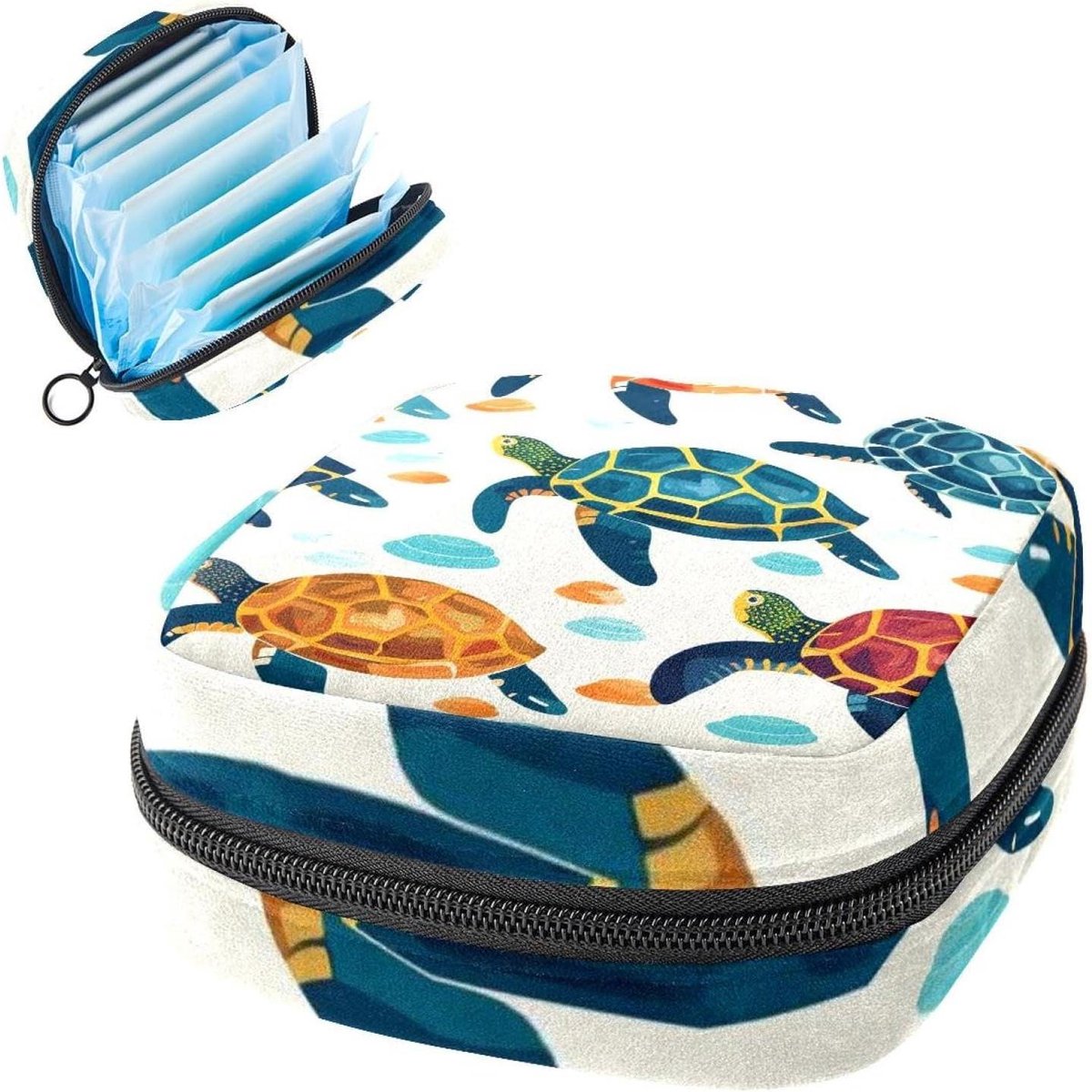 Opbergtas Maandverband - Tampon Houder - Persoonlijke Hygiëne - Privacy Beschermend - 12 x 17 cm - Veelkleurig