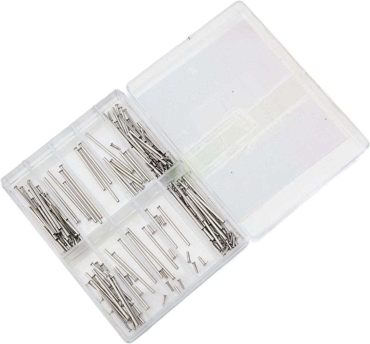 Horloge Pinnen - Reparatiedelen - Horloge Onderhoud - Roestvrij Staal - 100 Sets - Zilver