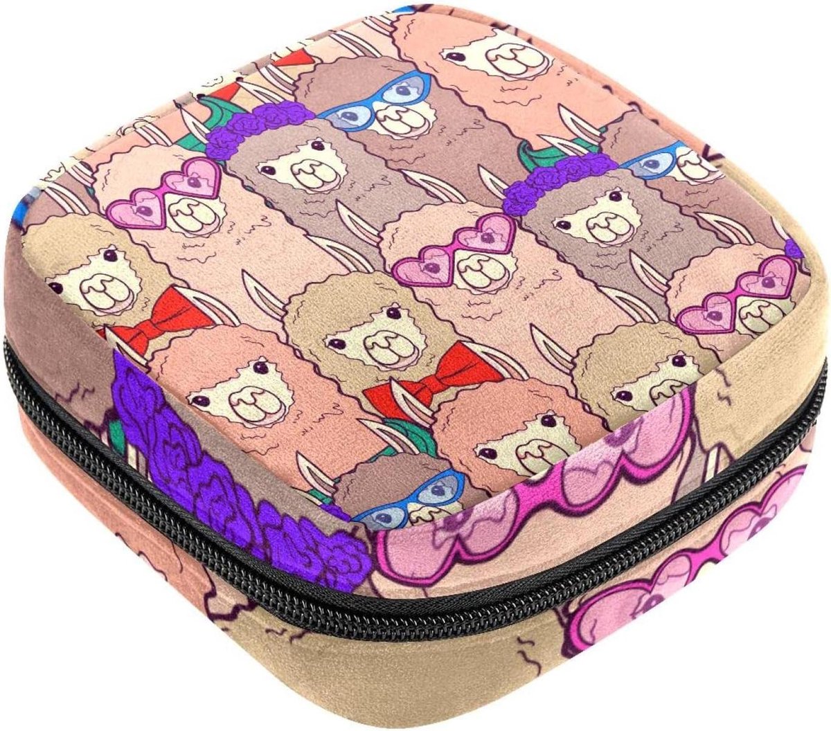 Maandverband Tas - Periode Kit - Persoonlijke Hygiëne - Zacht Fluweel - 17x17x12 cm - Meerkleurig