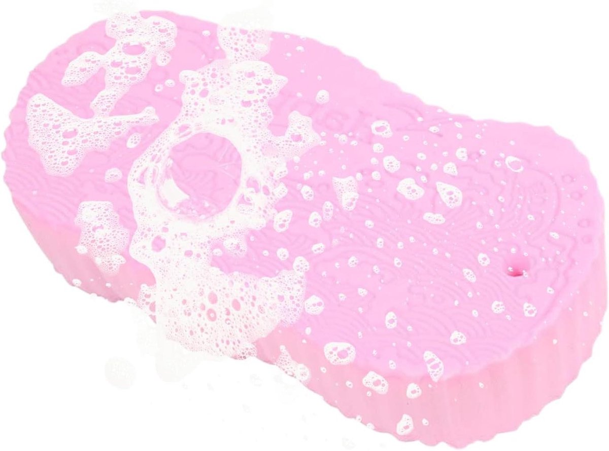 Badspons - Douche spons - Huidverzorging - Dubbelzijdige textuur - 12.8 cm - Blauw