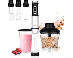 Staafmixer Set - Handmixer - Blender Set - Pureerstaf - Hakmolen - Keukenmachine - RVS - 3 in 1 - Mixer Accessoire - Soepen - Smoothies - Babyvoeding