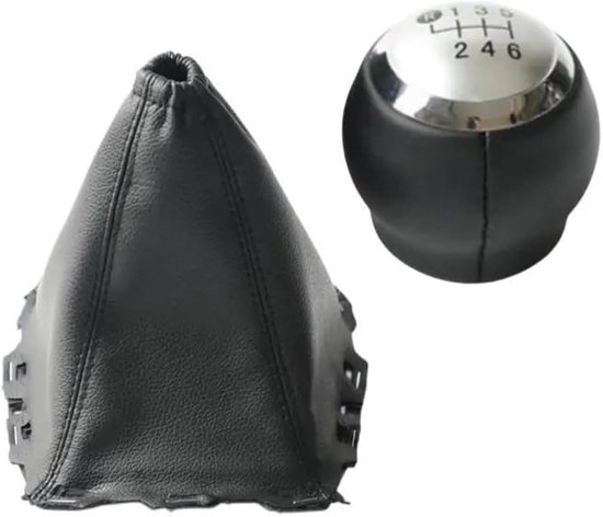 Schakelpookknop Set - Versnellingspookhoes - Auto Interieur - Stijlvol Zilver Accent - 5/6 Versnellingen - Zilver — afbeelding 5