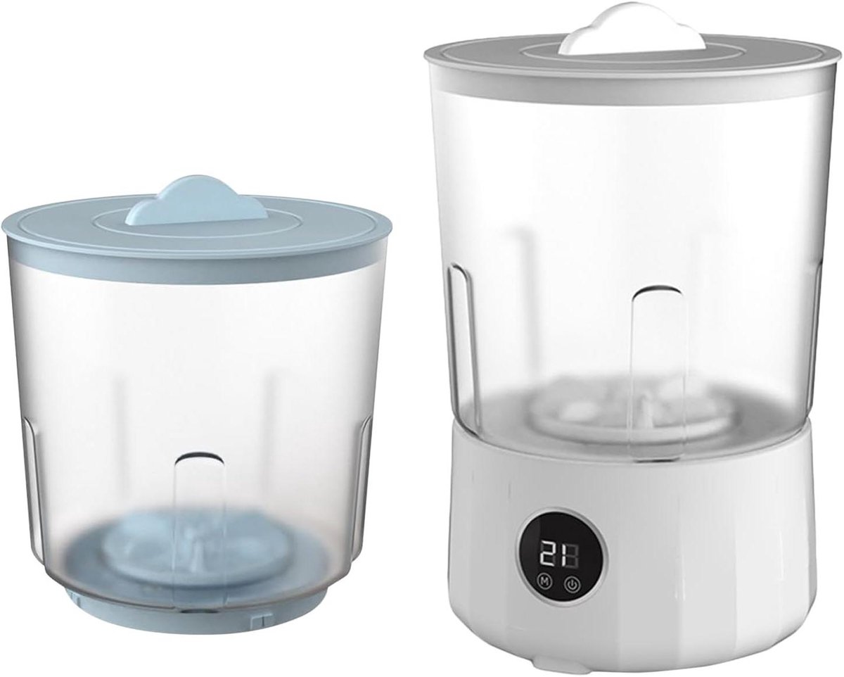 Ondergoed Wasmachine Compacte Unit Reis Wassen Oplaadbaar Draadloos 18 x 18 x 18 cm Wit Blauw