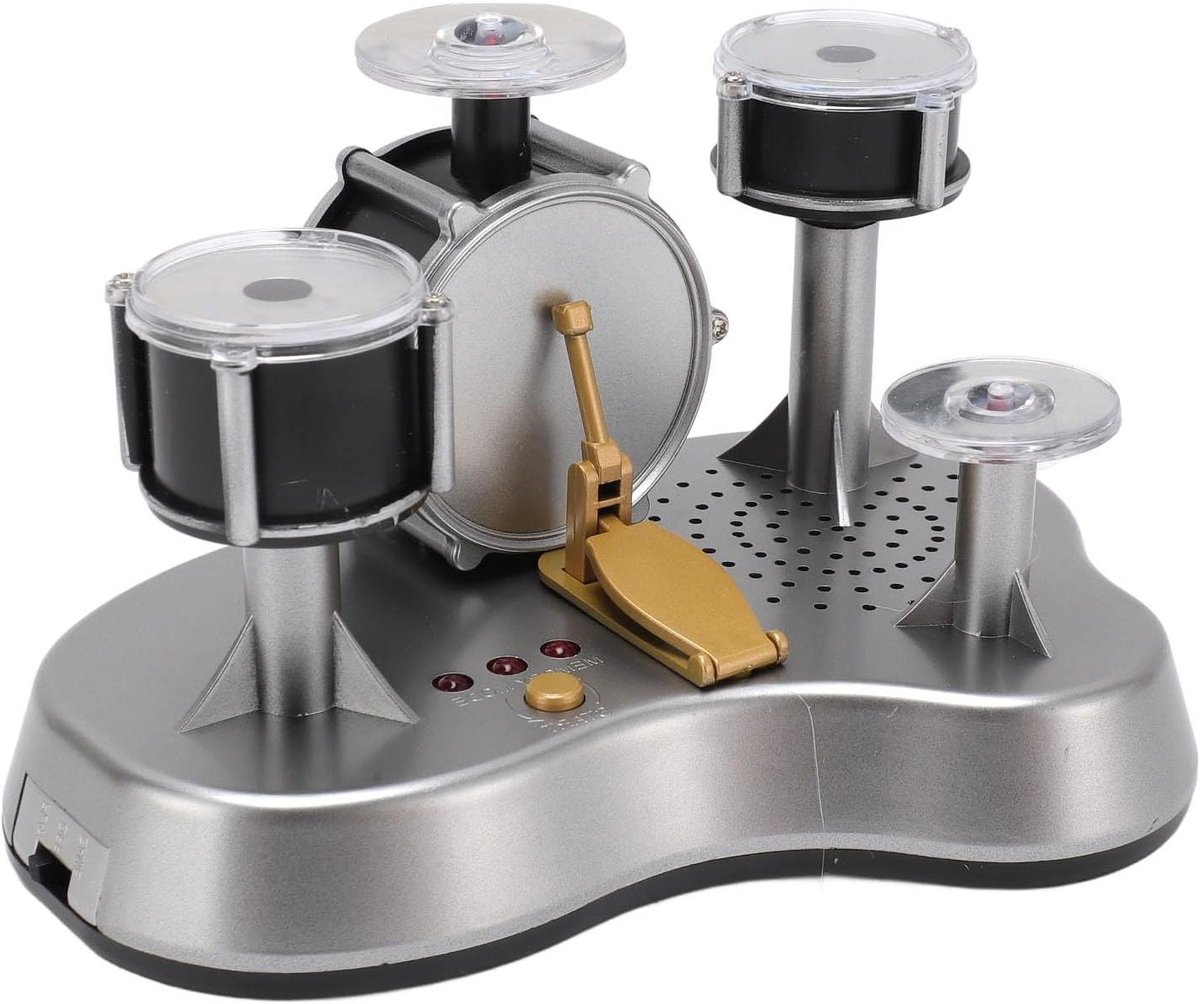 Vingerdrumset - Mini trommel - Muziek maken - Ingebouwde luidspreker - 18 x 12 x 11 cm - Zwart