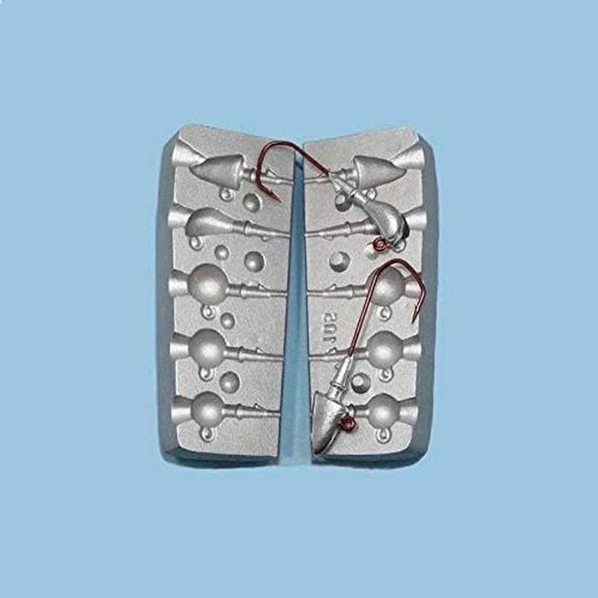 Jig Head Mal - Visvorm Mallen - Vissen Maken - Produceert 3 Stuks - 10-12-16g - Metaal