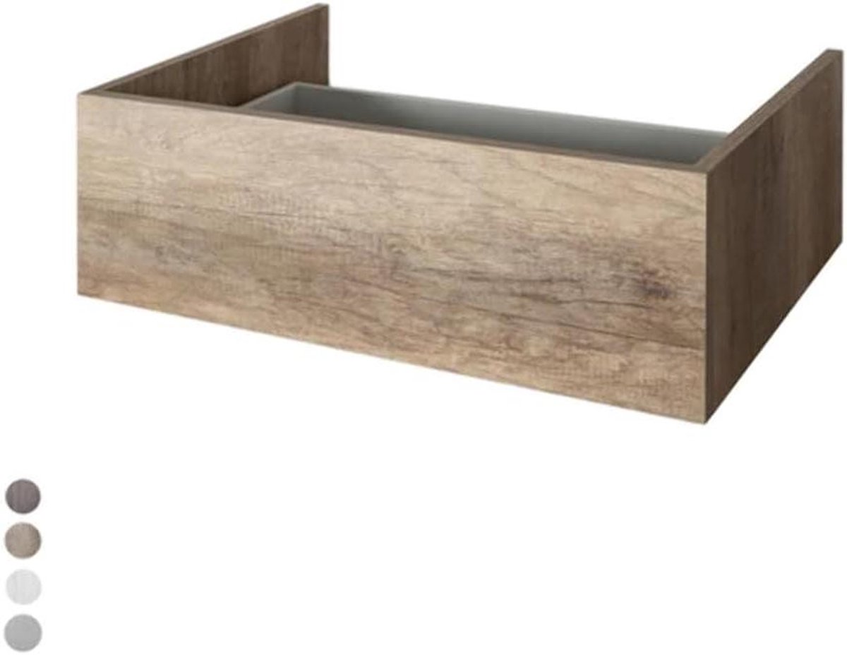 Onderbouw lade - Opbergunit - Ruimte benutten - Eenvoudige montage - 80 x 455 cm - Donker