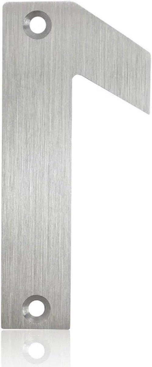 Huisnummer Metaal - Adresbord Deur - Huis Identificatie - Roestvrij Staal - 10 cm Hoog - Zilver