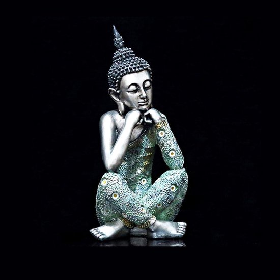 Boeddha Standbeeld - Zittend Boeddha Beeldje - Meditatie Decoratie - Gemaakt van Hars - 174x15x35cm - Niet gespecificeerd — afbeelding 2