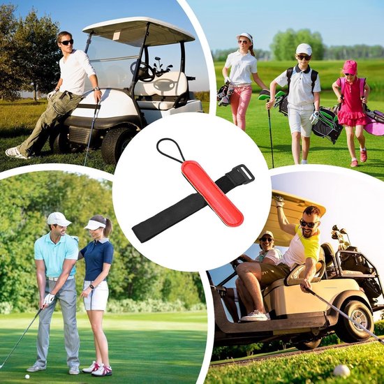 Golf Swing Trainer - Polstrainer Putting - Golfbeweging Verbeteren - Verstelbare Elastische Band - 33 x 13 cm - Rood van GOLF — afbeelding 4