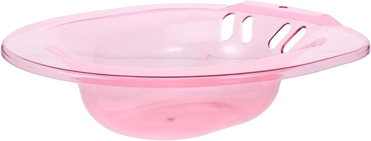 Zitbad Plastic - Baden Toilet - Persoonlijke Verzorging - Ergonomisch Ontwerp - 38 cm Breed - Roze