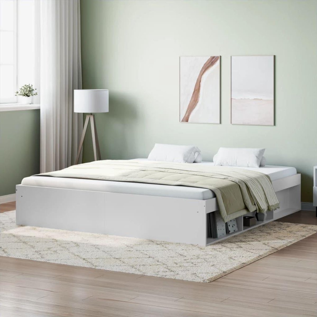 Modern Bedframe - Slaapkamer Meubel - Slaap Comfort - Met Opbergvakken - 180 x 200 cm - Wi