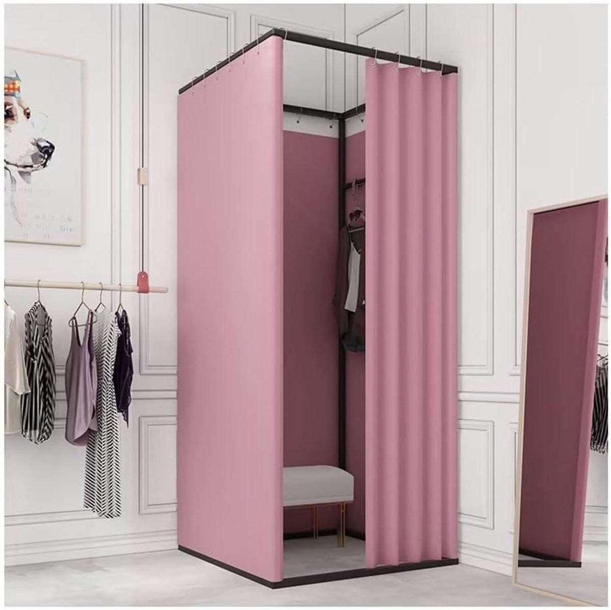 Draagbare Kleedruimte - Mobiele Paskamer - Privacy Creëren - 99% Schaduwdoek - 85x85x200cm