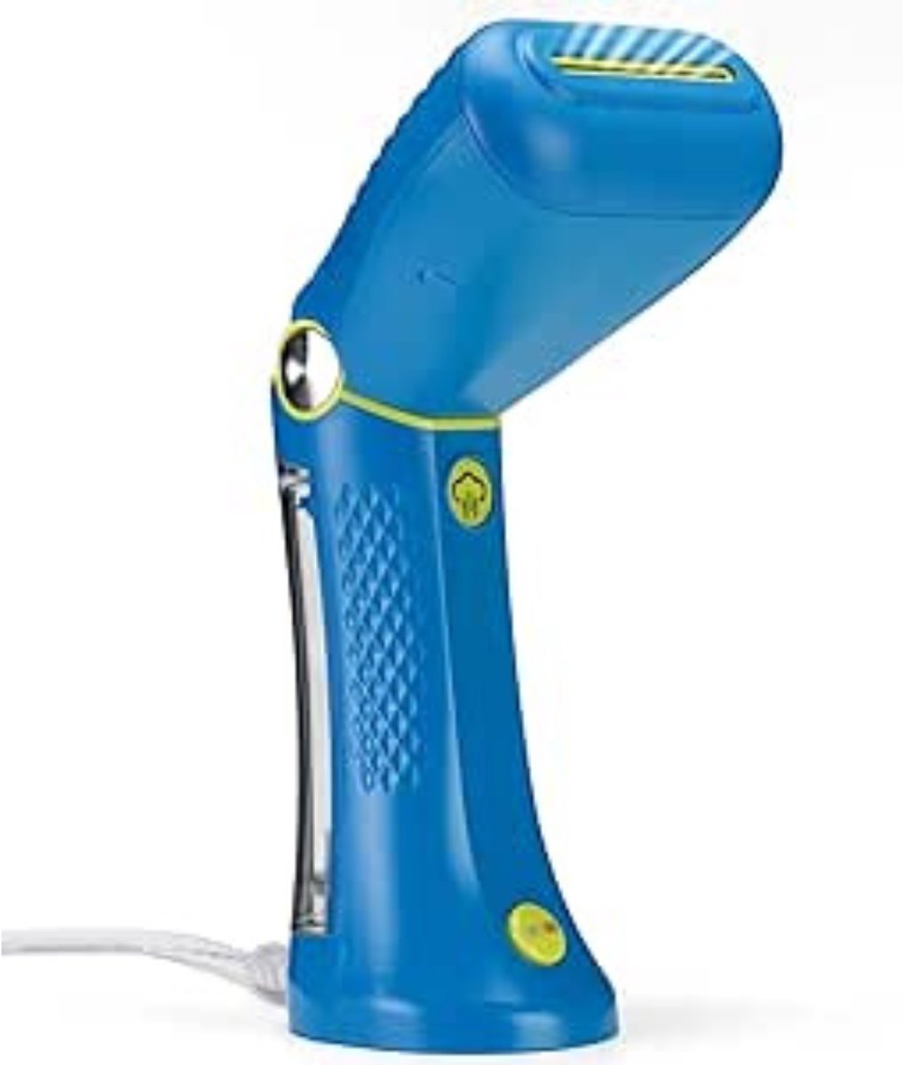 TIM® Stoomapparaat Kleding - Kledingstomer - Handstomer - 110ml - Blauw - 11cm x 8cm x 24cm