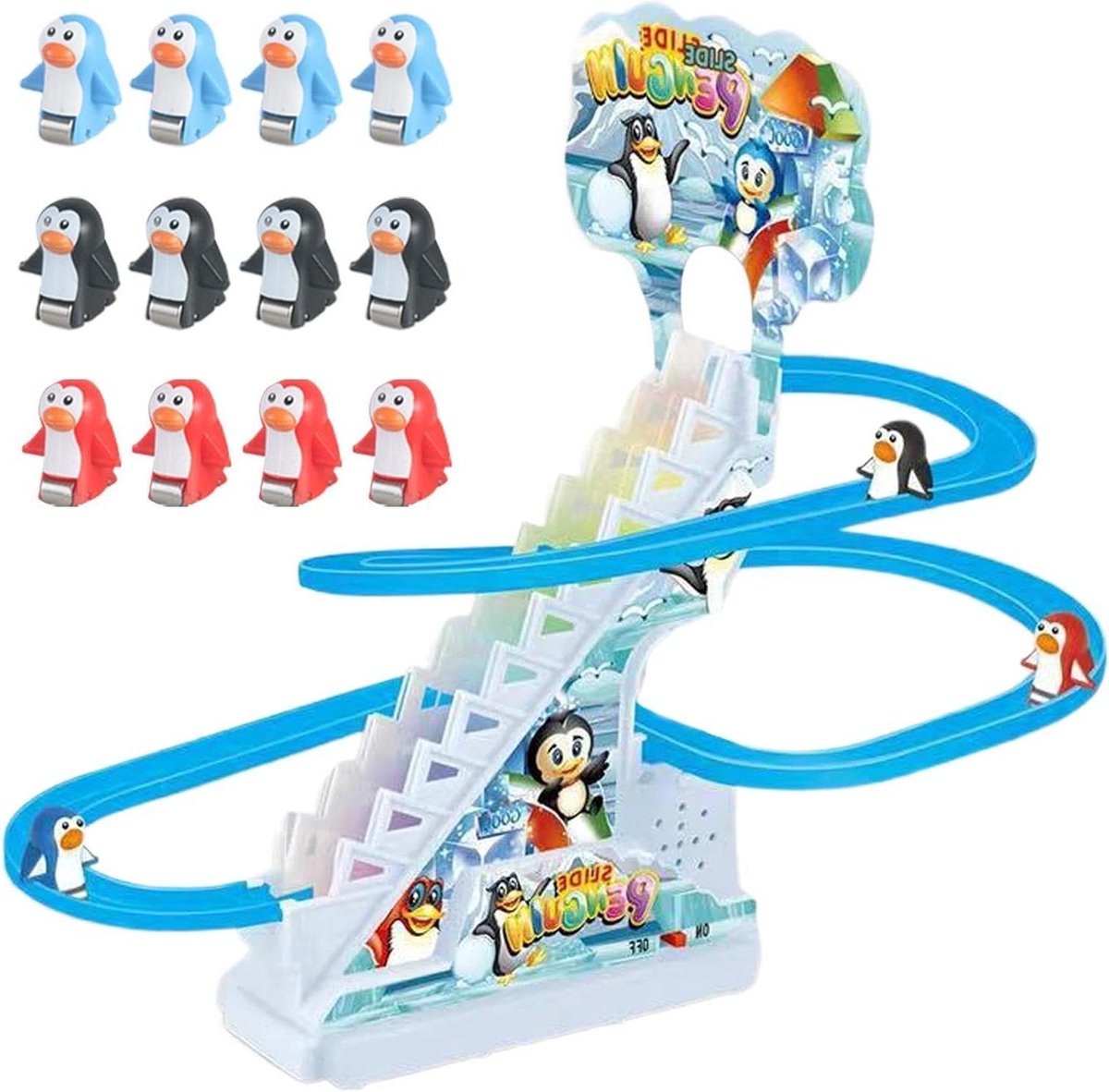 Pinguïn Speelgoed - Klimbaan Pinguïns - Interactief Plezier - Automatische Klimfunctie - 196 cm - Multicolor
