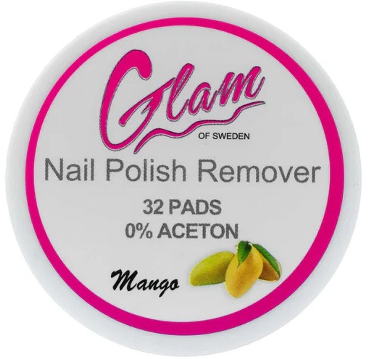 Glam of Sweden - Nagellak Remover Pads - Mango - 0% Aceton - Doosje met 32 stuks
