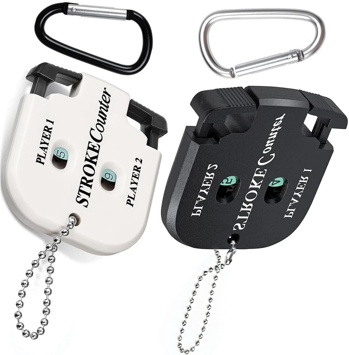 Dailygoods - Dailygoody - Golfscoreteller - Spelerteller - Handmatige teller - Rood - Golf en sportevenementen - Ideaal voor golfers - Twee stuks