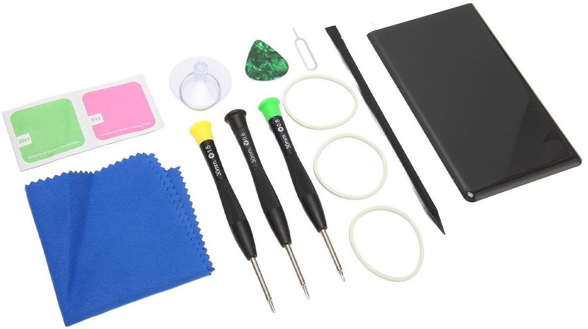 Dailygoods - Dailygoody - Achterglas Vervanging - Telefoon Achterpaneel - Geschikt voor Pixel 6 Pro - Zwart - Inclusief Tool Kit - Glasmateriaal