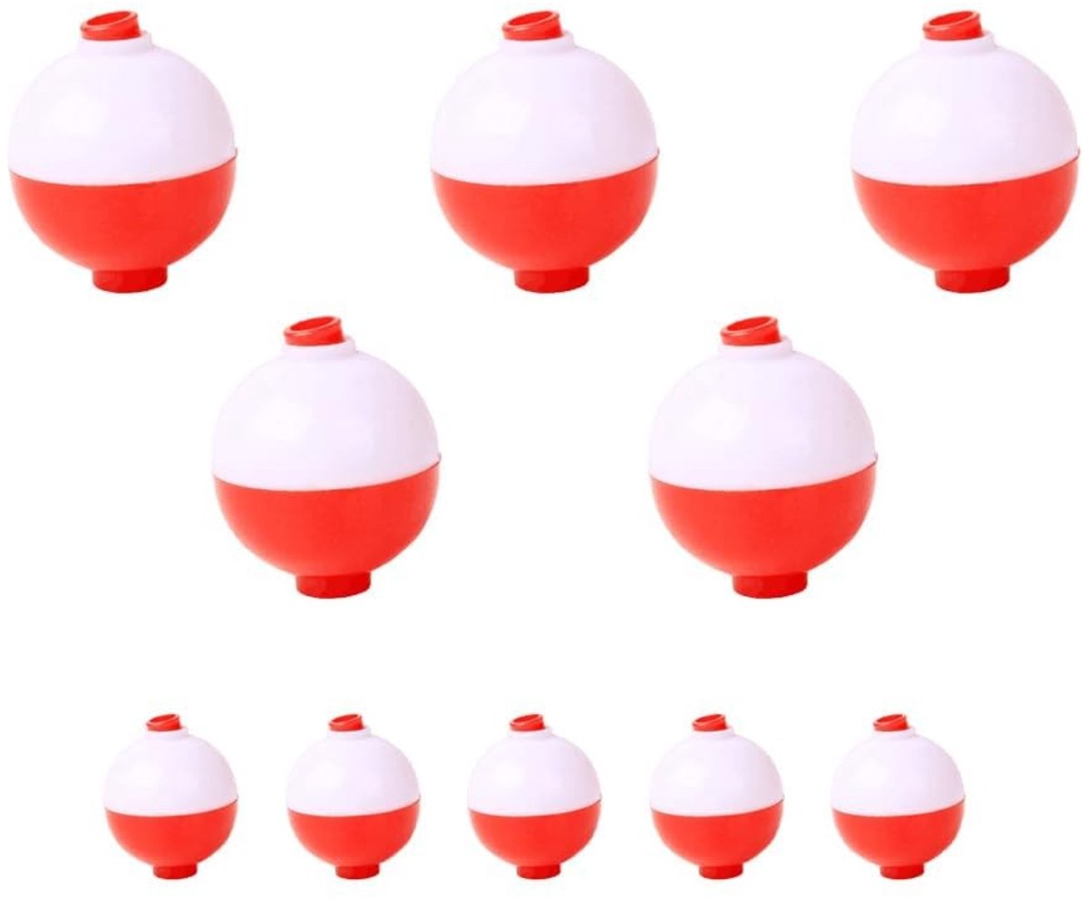 Dailygoods - Dailygoody - Vissen Snap On Floats - Bobbers voor Zeekarper - Duurzaam ABS - Ronde Boei Float - 10 Stuks - Geschikt voor Sportvissen