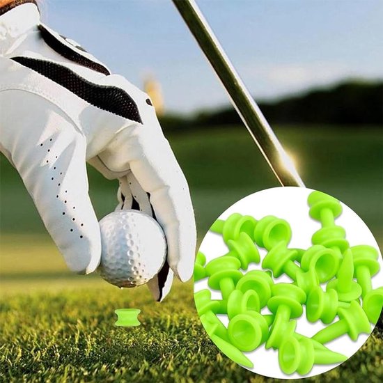 Dailygoods - Dailygoody - Onbreekbare kunststof golftees - Duurzaam - 2,54 cm - Groene kasteeltees - Geschikt voor golfoefening - 50 stuks van Dailygoods — afbeelding 4