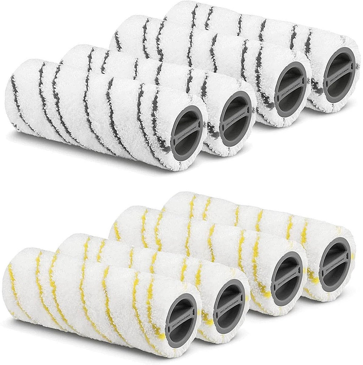 Dailygoods - Cosensi - Dailygoody - Reservewielen - Vervangingsrollen - Optimale prestaties - Geel en grijs - Accessoires voor vloerreinigers - Geschikt voor FC7 FC5 FC3D FC