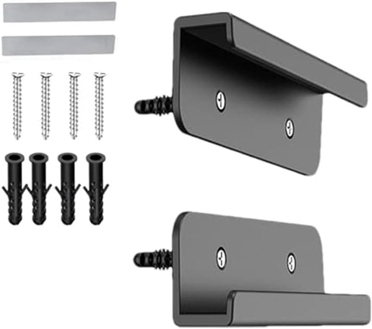 Tablet Muurbevestiging - Tablet Stand - Apparaat Opslag - Flexibele Installatie - 13 x 5 x 3 cm - Zwart