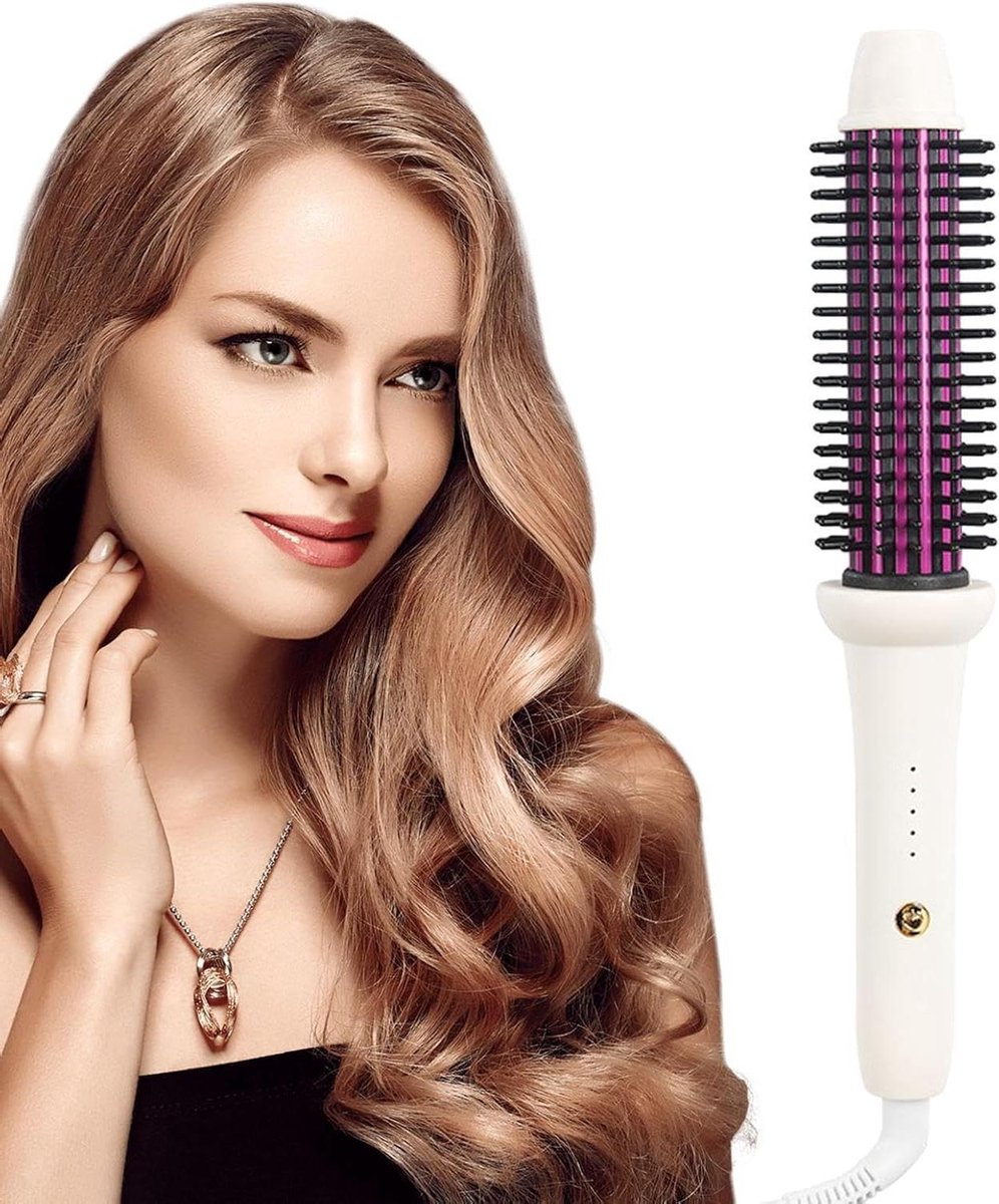 Haarkrullerborstel - Stijltang kam - Haar stylen - Ionische technologie - 359 g - Zwart