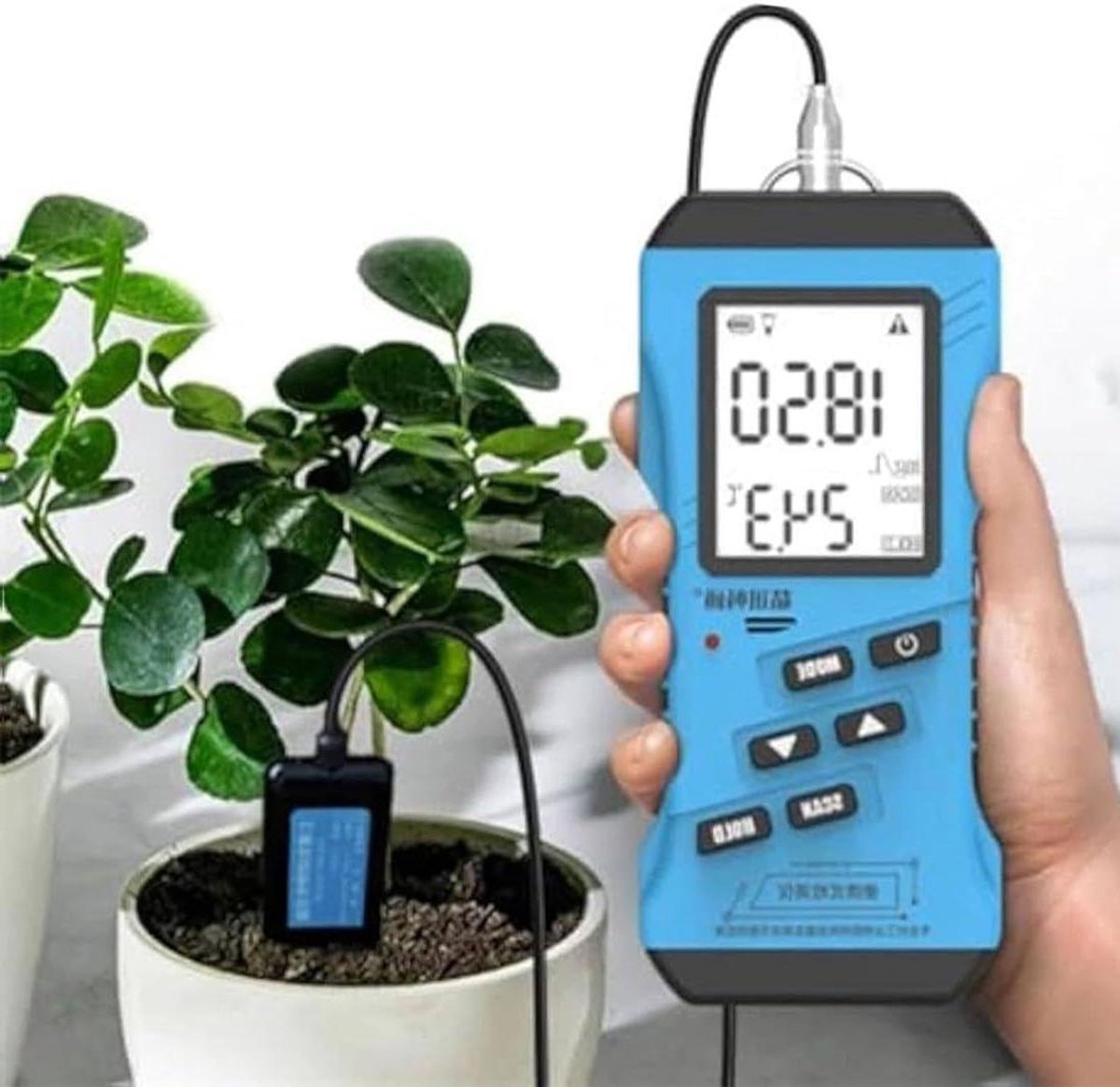 Bodemtester 7-in-1 - Bodem Analyse - Planten Verzorgen - Universele Bodem Detector - 3-inch LCD Scherm - Grijs