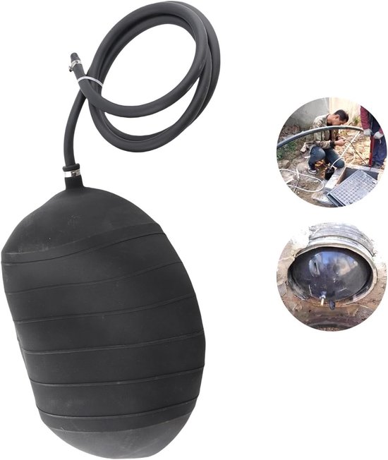Opblaasbare Pijpplug - Afsluitrubber - Pijpleiding Onderhoud - Waterdicht PVC - Diverse Pijpen - Grijs — afbeelding 3