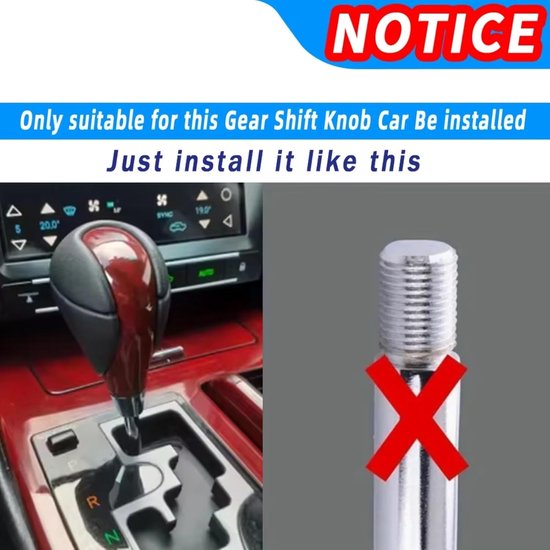 Schakelpook Knop - Versnellingspook Handbal - Auto Interieur Styling - Ergonomische Grip - 1 Stuk - Zwart Houtgraan — afbeelding 2