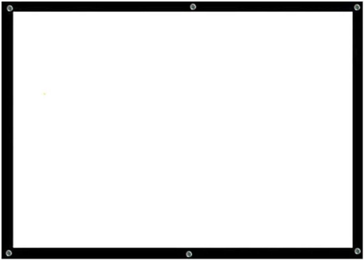 Projectiescherm - Filmscherm - Thuisbioscoop Creëren - Anti-vouw polyester - 60 inch 16:9 - Wit