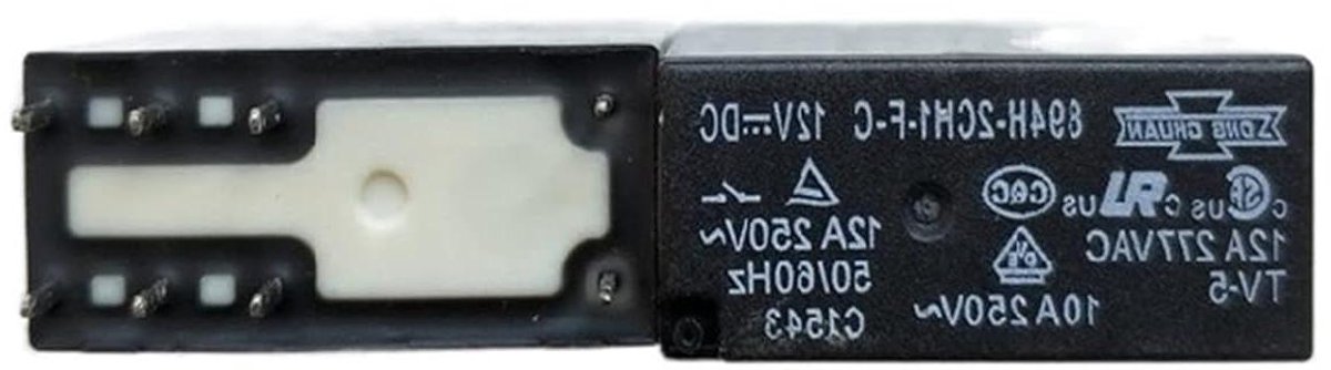 Losse Relais - Schakelcomponent - Elektronica Reparatie - 8 Pinnen - 12A - Zwart