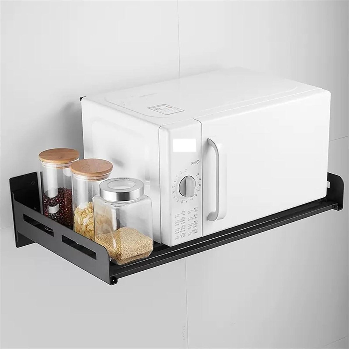 Magnetron Plank - Wandrek Keuken - Keuken Opbergen - Ruimtebesparend Ontwerp - 40x40cm - Zwart