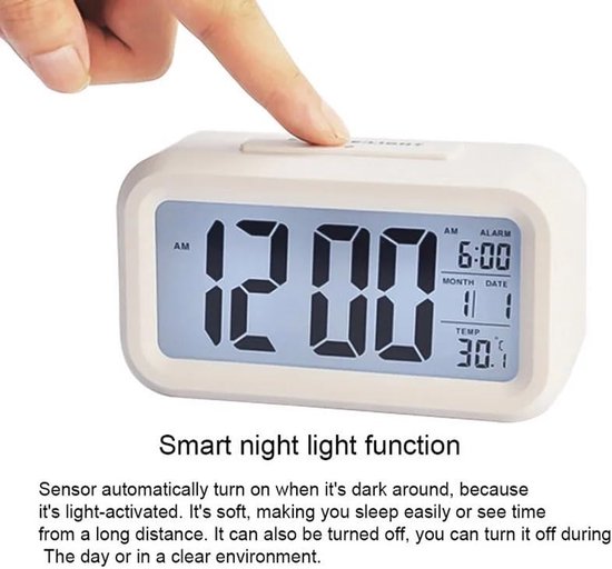 Children's Alarm Clock, Toddler Clock, Sleep Trainer, Growth Clock, Children's Clock for Bedroom, Alarm Clock with Lighting(Pink) — afbeelding 4