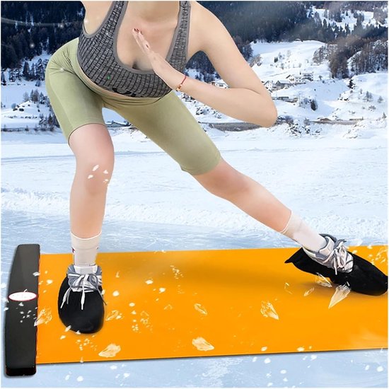 Yogamat Schuifmat - Fitness Board - Indoor Training - Strakke Vloer Grip - 200cm Lengte - Zwart van Yogamat — afbeelding 5