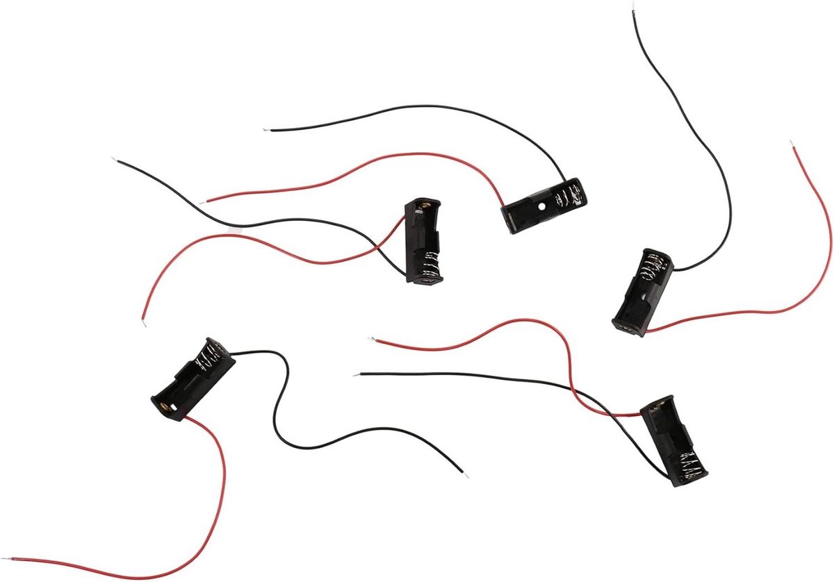 Batterij Houder - Clip Case - Apparaten Voeden - Compact Ontwerp - 5 Stuks - Zwart