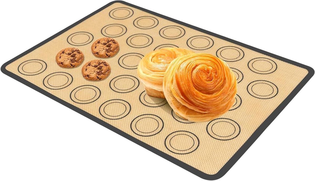 Siliconen Bakplaat - Herbruikbare Mat - Bakken en Braden - Uniforme Warmte - 43 x 31 cm - Grijs